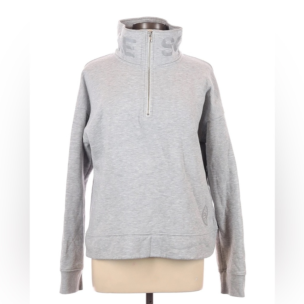 Soulcycle Grey Quarter Half Zip Reflective Jacket Pullover sz L